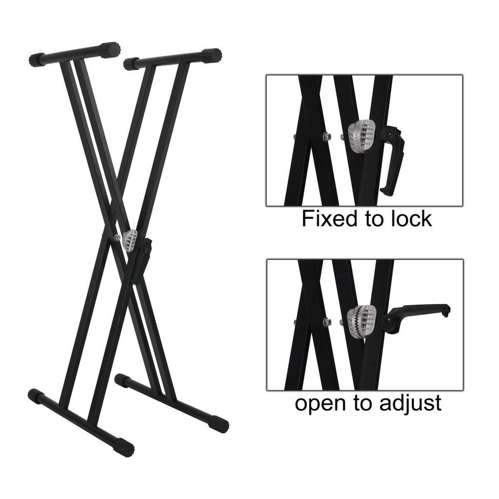 Thickened X-Shaped Double Tube Electronic Keyboard Stand | Folding Electric Piano Bracket