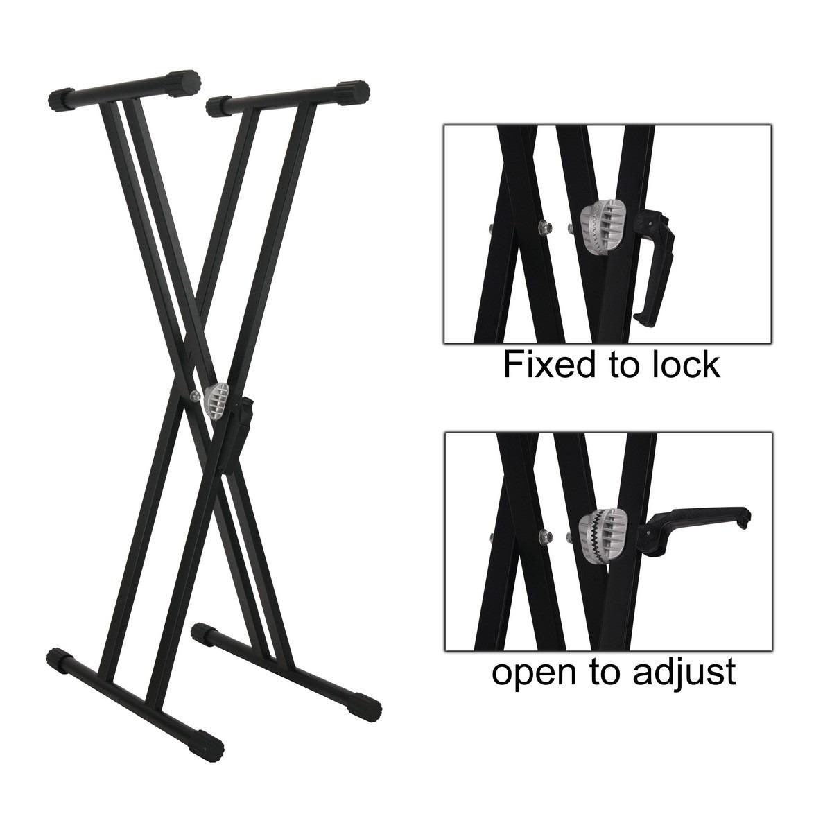 Thickened X-Shaped Double Tube Electronic Keyboard Stand | Folding Electric Piano Bracket ZS-20X