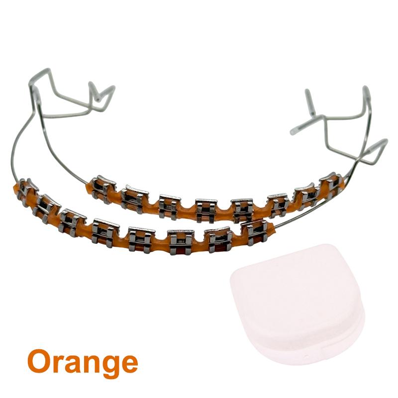 1 Pair Dentistry Brackets Braces With Hook Dental Decoration Accessories Metal Wires Colorful Orthodontic Ligature Ties With Box