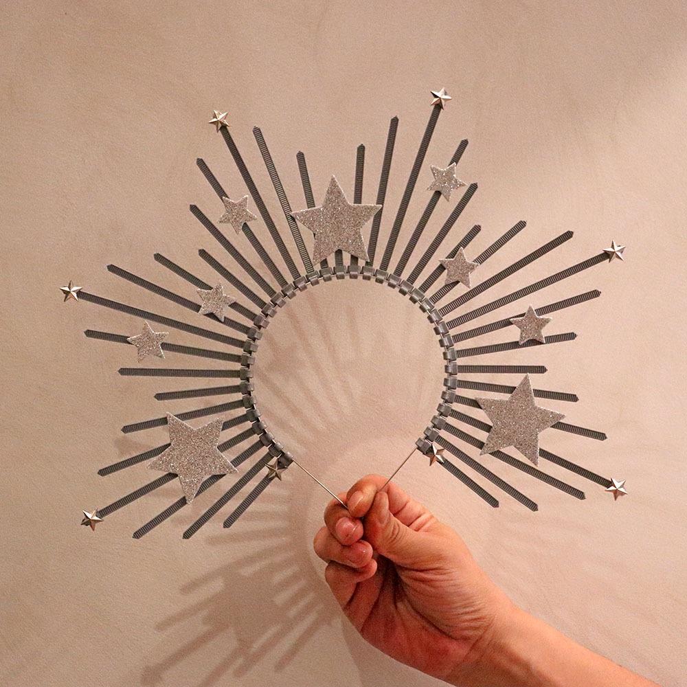 Star Sun Goddess Crown Silver Tiara Headpiece Hair Accessories Goddess Headpiece  Stage Performance