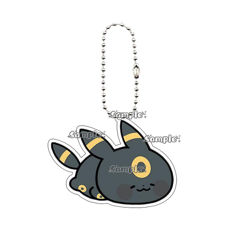 Hot Pocket Anime Leafeon Sylveon Game Acrylic Keychain Charm Umbreon Eevee Cartoon Character Pattern Key Ring Ornament Gifts Toy