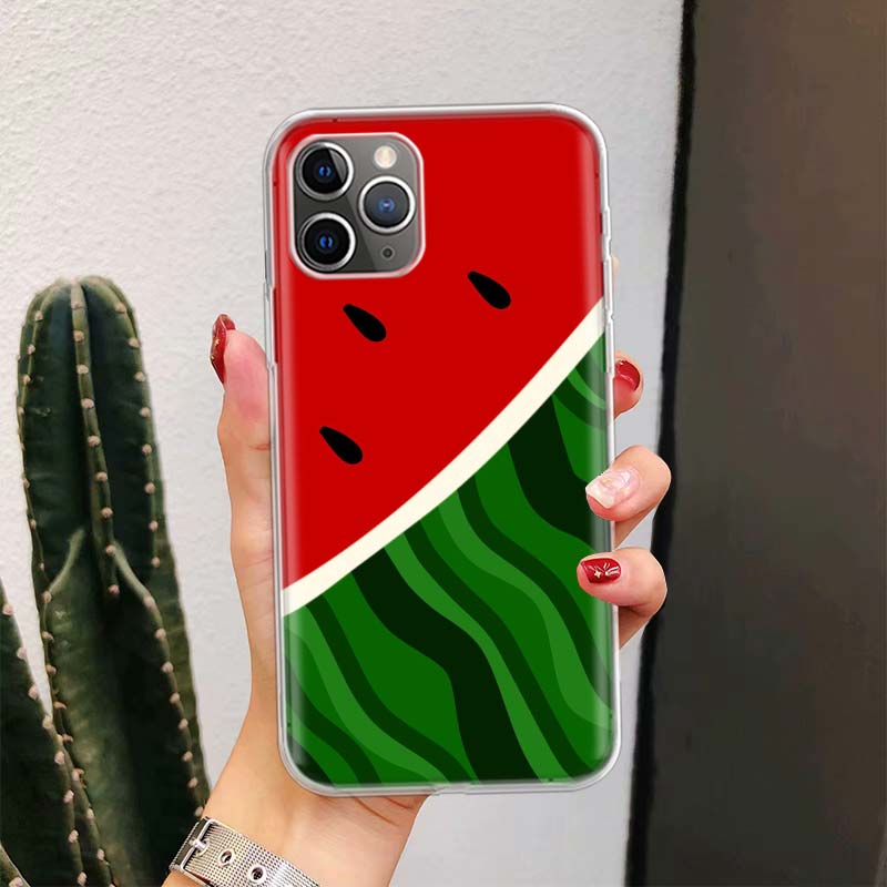 Watermelon Summer Fruit For iPhone 17 Air 16 15 14 Plus 13 Mini 12 11 Pro Max Phone Case 16E 7 Print 8 SE Fundas Cover Soft Coqu
