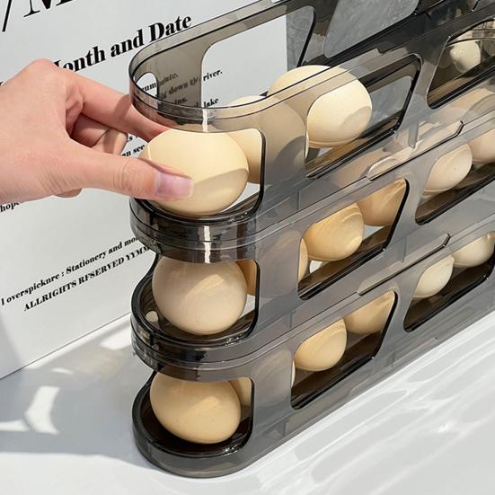 1/2/3Pcs Fridge Egg Holder Large Capacity Multi-layer Transparent Design Stackable
