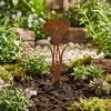 Rustikale herzförmige Metallpfähle 2D-Wegakzentpfahl Eisenherz Gartendekoration Thanksgiving