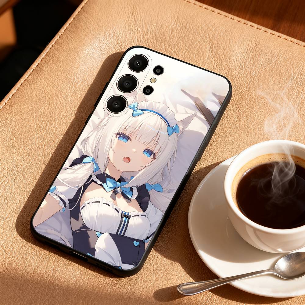 N-Nekopara girls Game Phone Case For Samsung S26,S25,S24,S21,S22,S23,S30,Ultra,S20,FE,Lite,10,9,Black Cover
