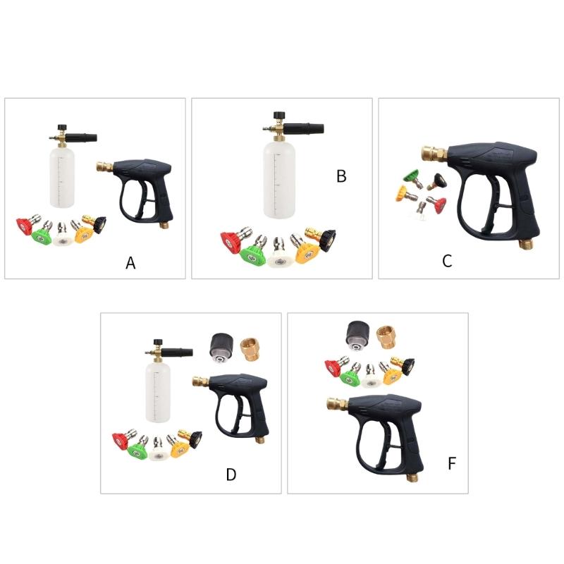 4350PSI Pressure Washer 1/4 In Quick Connector with Foam Cannon & Nozzle Tips 1 Liter Power Washer for Car Floor