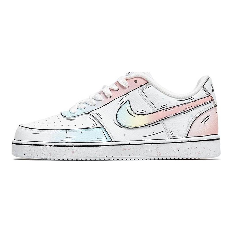 Nike Court Vision 1 Leather Low Top Skateboard Shoes Men's White DH2987-101(Team853-)