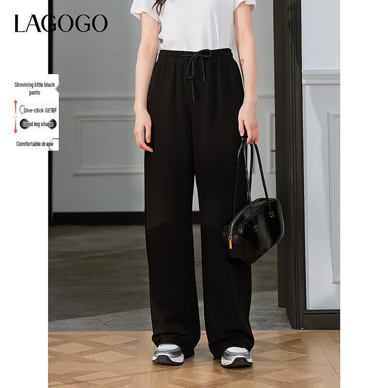 LAGOGO 2025 Women s High-Waist Casual Pants S