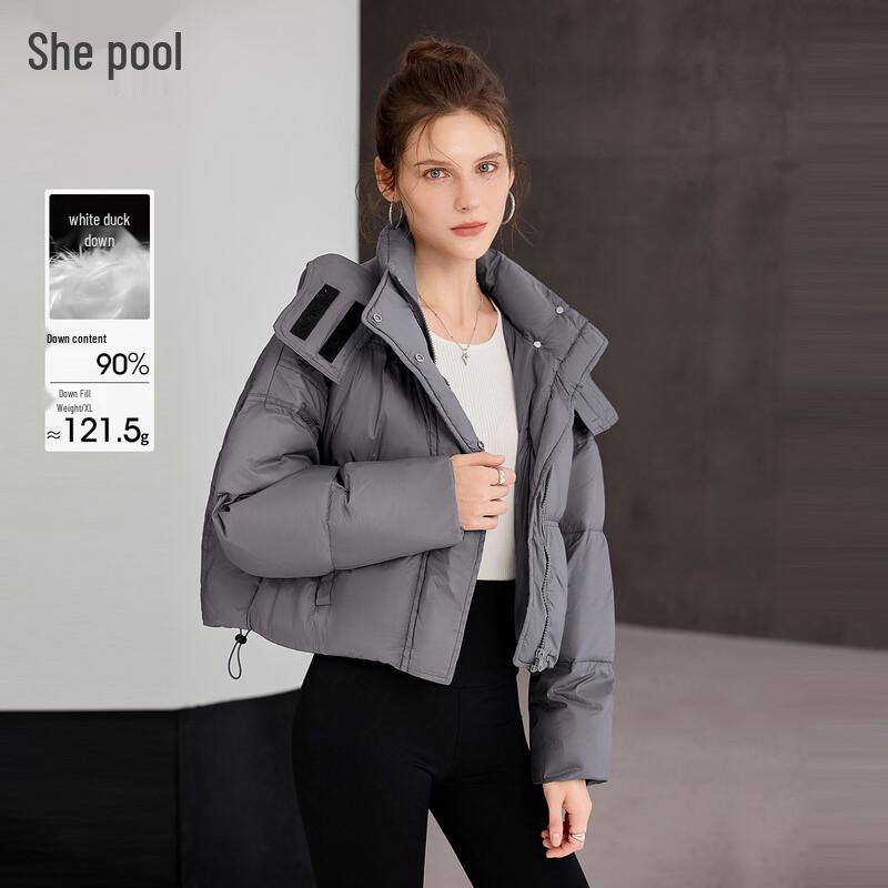 

Women s 90% Down Hooded Short Puffer Jacket S