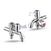 G1/2 Dual Control Water Tap Stainless Steel One in Two Out Faucet Dual Outlet Faucet  Kitchen Sink
