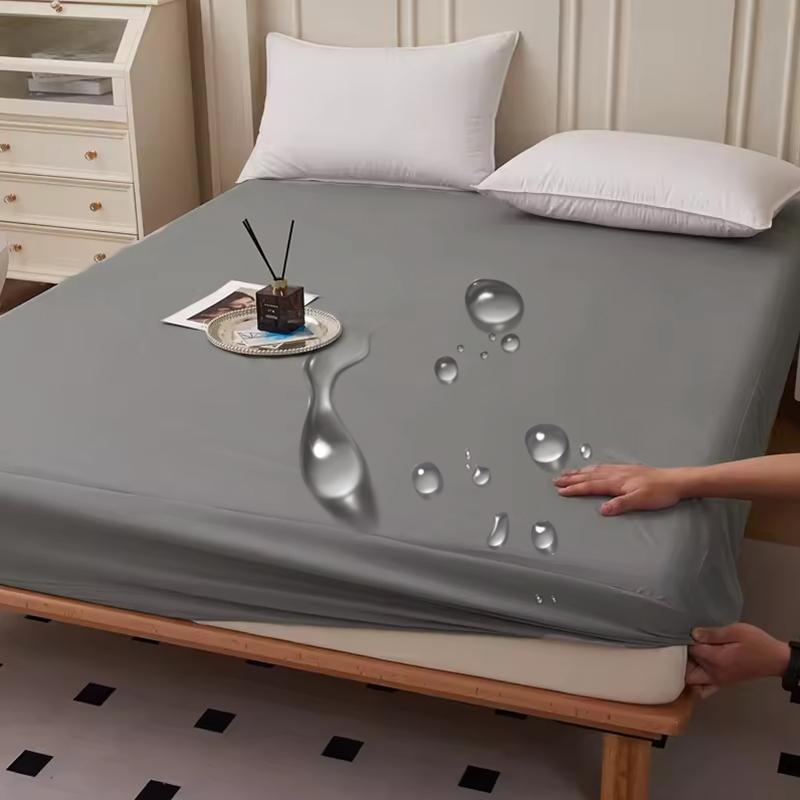 

1 шт. Водонепроницаемый наматрасник Мягкая, приятная к коже простыня Однотонная плотно прилегающая простыня Пылезащитный чехол Чехол для матраса Простыня с глубоким карманом 80*200cm+30cm