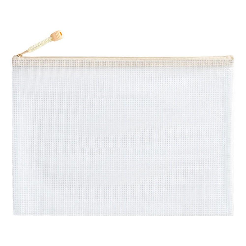 5pcs A4 Document Organizer Bag Large Capacity Stationery Storage Bag Mesh Zipper Pouch  Office