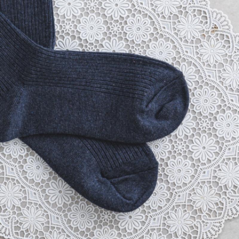 Monfoot Women S Ribbed Long Neck SockS Navy