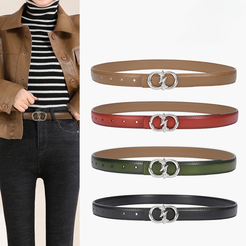 

Женский ремень овальный гладкий пряжка тонкий ремень костюм ремень женский 105cm