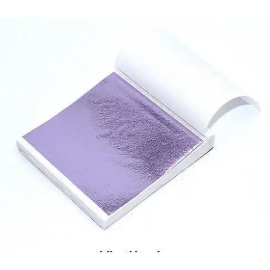 Papel de folha de ouro e prata imitação embalado individualmente para artesanato de resina epóxi faça você mesmo, papel de folha para fabricação de joias de unhas