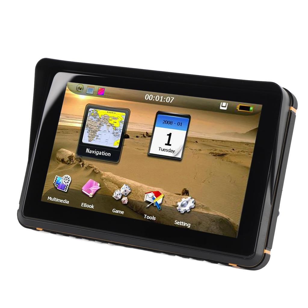 Navegador GPS para Motocicleta Planejamento de Rota 256MB 16G Tela Touch de 7 Polegadas Resistente à Água Dispositivo de Navegação GPS para Carro