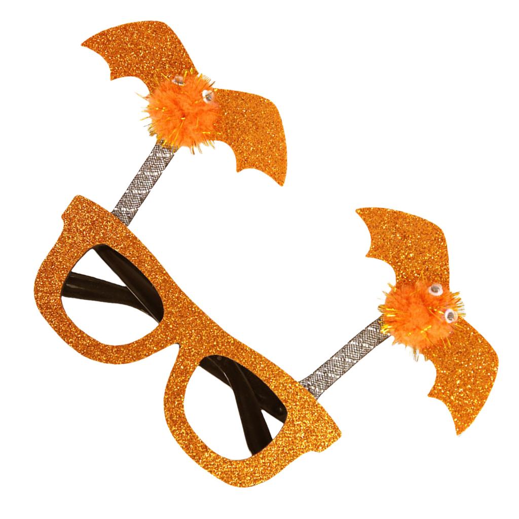 Halloween Costume Accessories Glittering Bat Wing Party Glasses Holiday Eyewear Cosplay Eyeglasses Frame for Festival