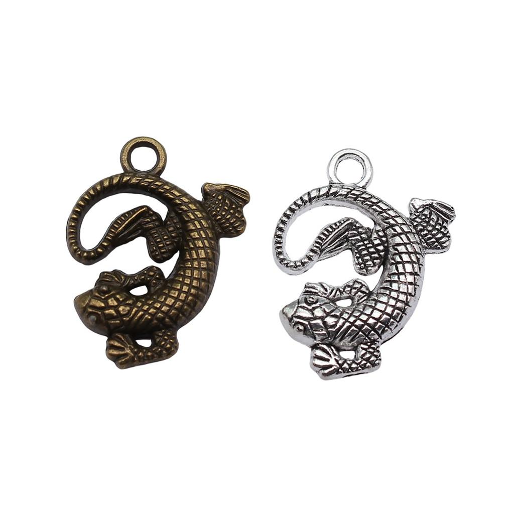Frogs Insects Charms Vintage Alloy Pendants For Reptile Themed Jewelry