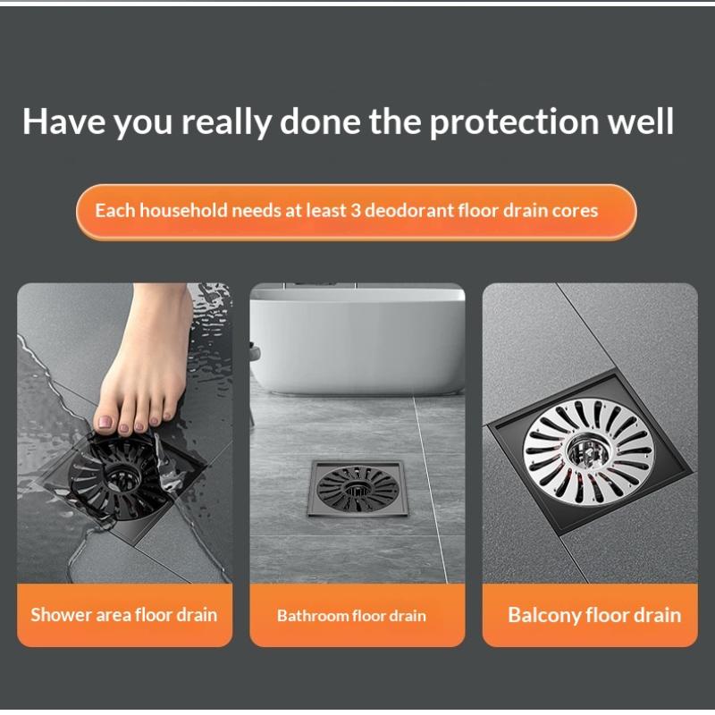 New Anti Odor Floor Drain Core Removable Insect Prevention Drain Cover Colander Shower Drainer Kitchen Bathroom Accessories