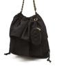 Athe Vanessabruno [Frill] Black Chain Backpack And Shoulder Bag M Aaba6E710Bk