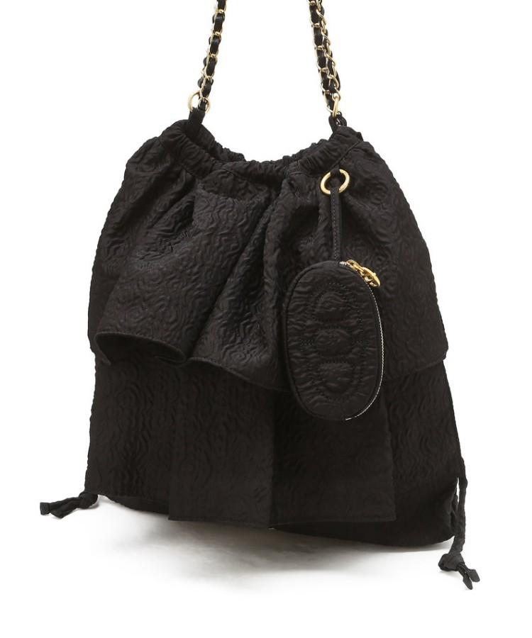 Athe Vanessabruno [Frill] Black Chain Backpack And Shoulder Bag M Aaba6E710Bk