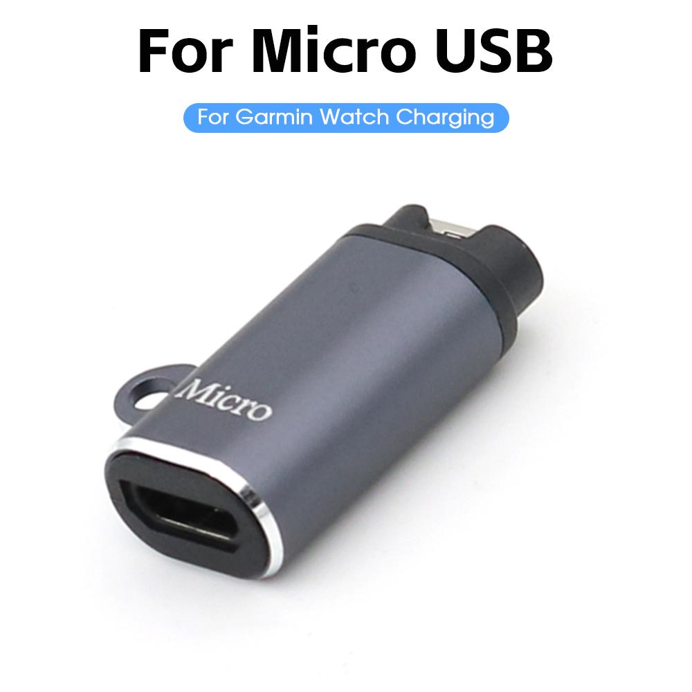 Charging Cable for Garmin Fenix 7/7S/7X/6/6S Forerunner 745 Venu Instinct Micro USB Type C IOS Watch Charger Adapter Converter