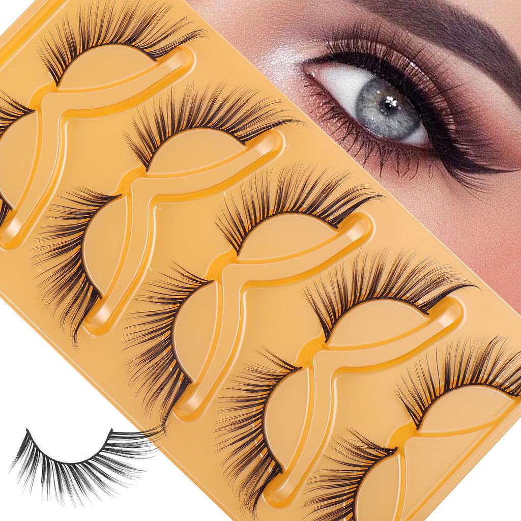 Oblique Flying Fox Eye False Eyelashes 5 Pairs Of Simulated End Of Eye Extended Eyelashes