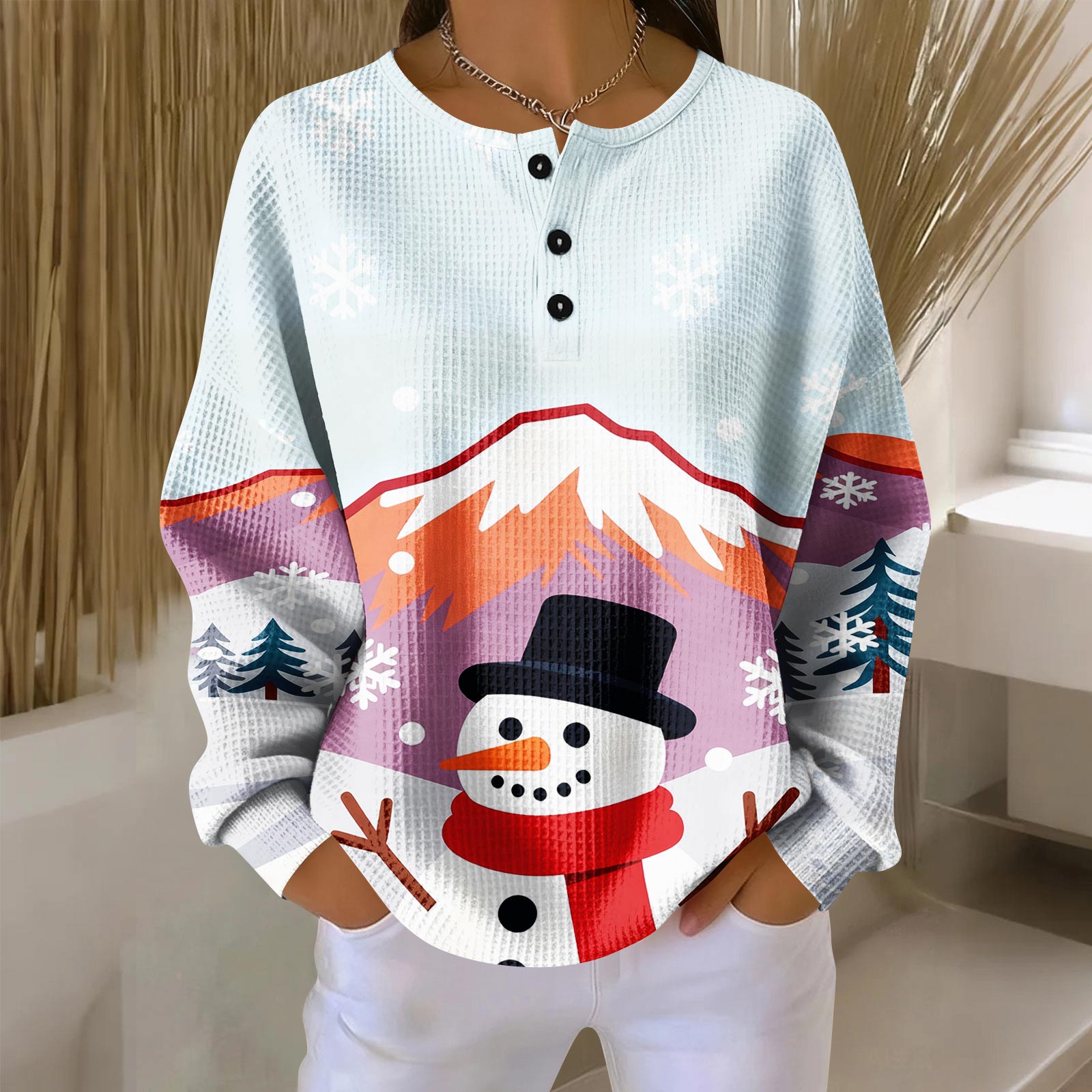 

Женские повседневные рубашки с длинным рукавом, топы на пуговицах с V-образным вырезом, свободный трикотаж, осенние фавориты для женщин L оранжевый