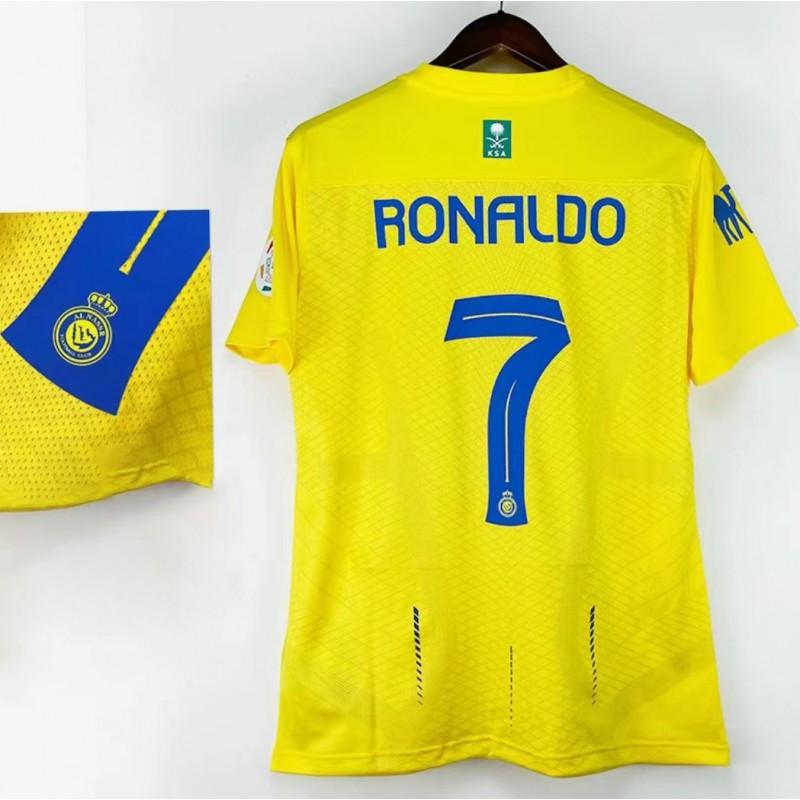 Al Nassr FC 2023-2024 Tricou de Casă și de Deplasare pentru Fani Bumbac Tricou de Fotbal Bărbați Femei S-XXL