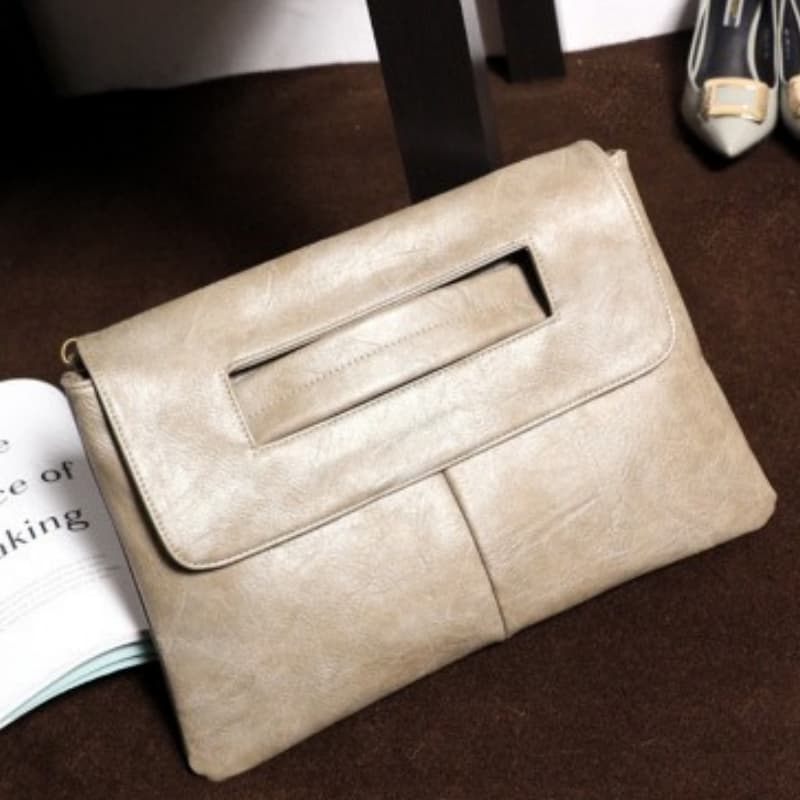 Borsa da sera retrò a pochette, borsa da polso di grande capacità