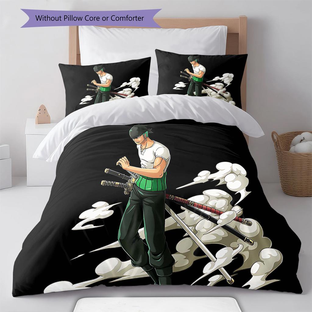 Cartoon Pattern Bedding Quilt Set Quilt Cover Pillowcase Home Decoration Birthday Gift (1 * Duvet Cover + 2 * Pillowcase, Without Core)