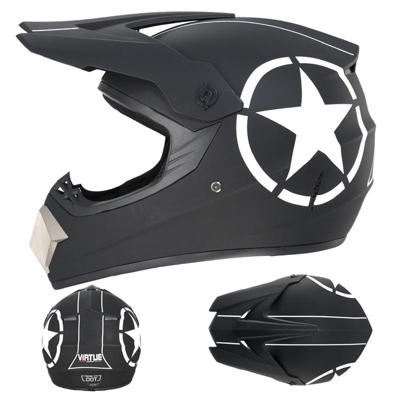 [Free Three-piece Set] Kart Off-road Helmet Electric Motorcycle Helmet Full Helmet for Mountain Downhill Competition