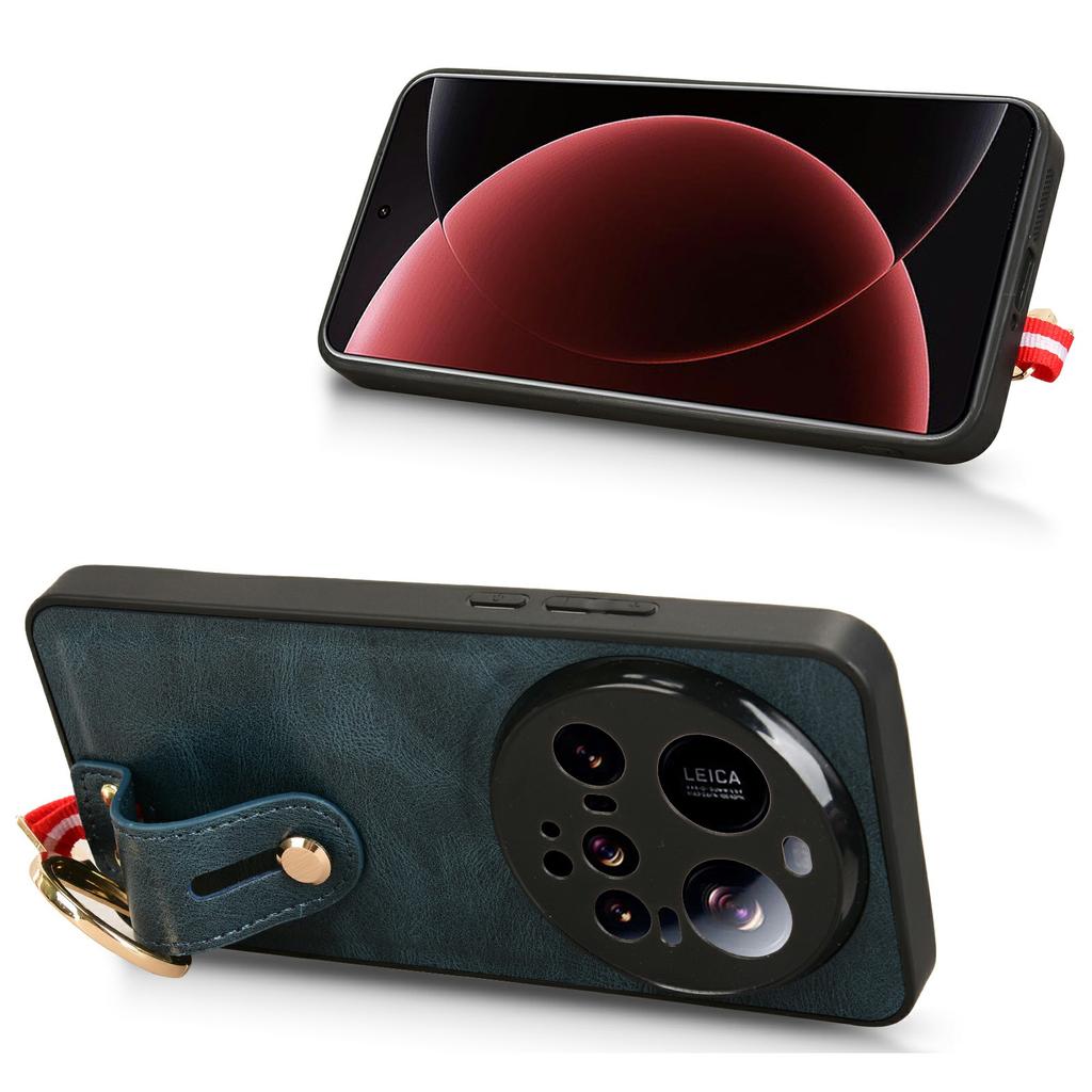For Xiaomi 15 Ultra Case Wristband Kickstand Leather+PC+TPU Phone Cover with Bottle Opener