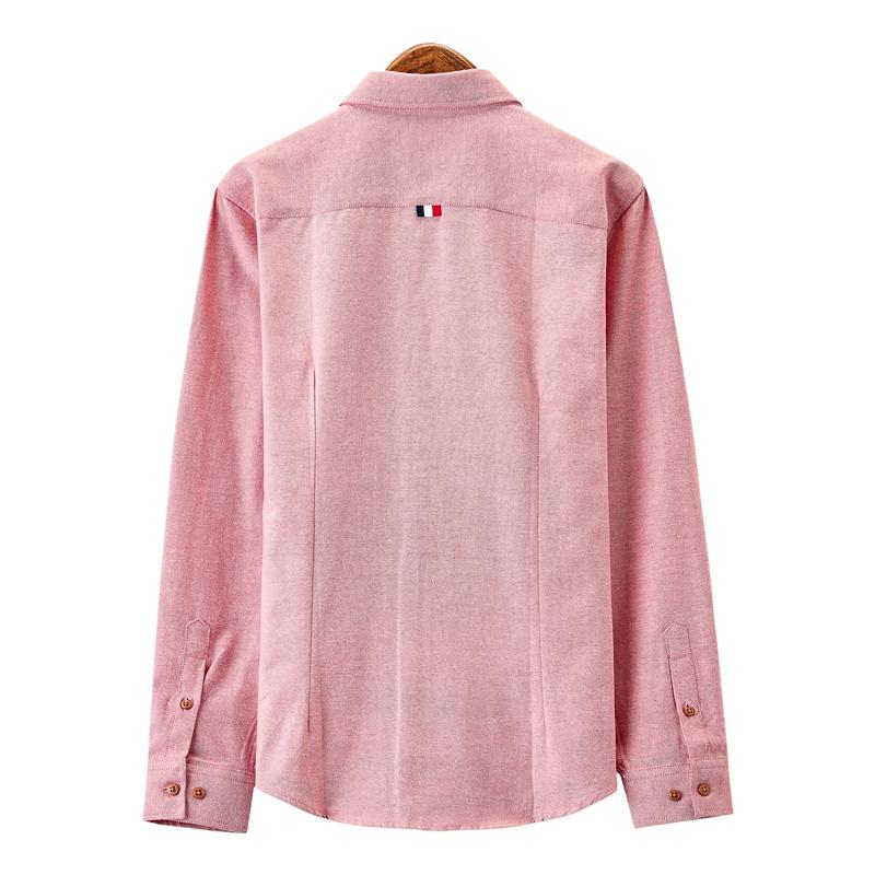 Men Oxford Shirt Casual Business Long Sleeve Shirt Slim Fit Mens Shirts M-5XL Plain Solid Shirts