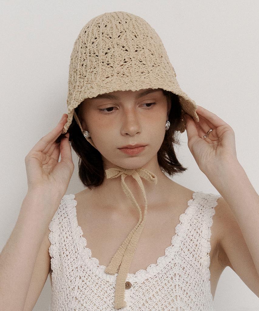 Judy And Paul Crochet String Hat (2 Colors)