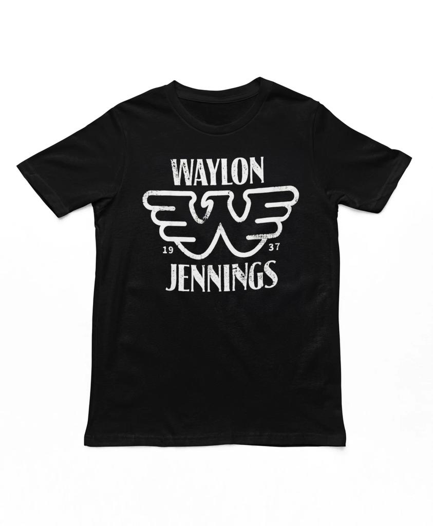 Waylon Jennings Established Mens T Shirt Country Rock Music Classic Band Black