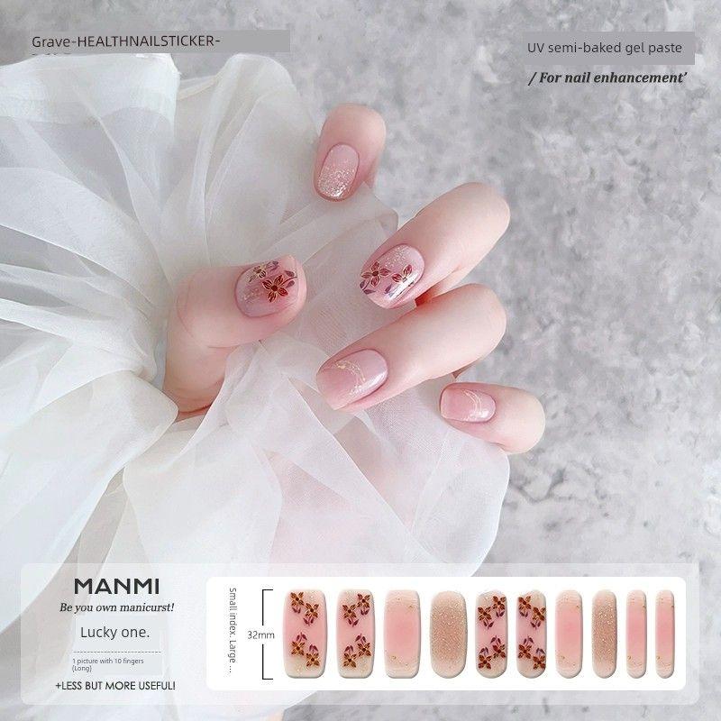 

Manmi UV Glue French Grapefruit Long Nail Sticker