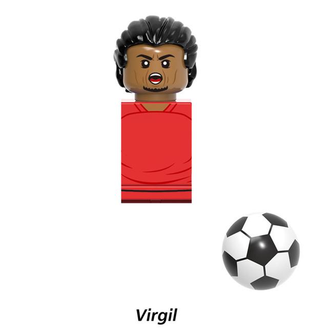 NEW World Famous Football Players Figurine Messi Ronaldo Neymar Lewandowski Mini Action Building Block Model Toy Kids Gifts