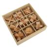 9 Pcs Brain Teaser Puzzle 3D Unlock Interlock Wooden Brain Test Game Educational Intellectual Lock