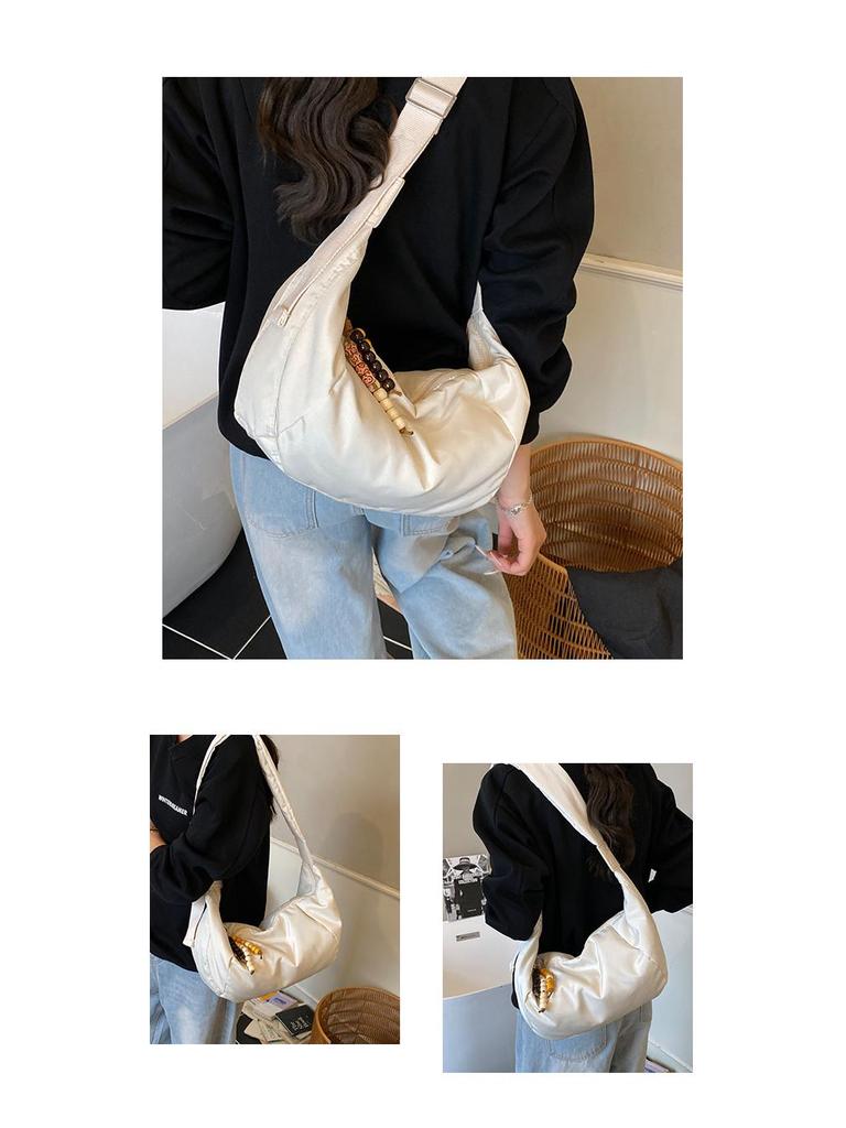 Women's Retro Minimalist Crossbody Dumpling Bag - High-End Commuter Fashion Shoulder Bag
