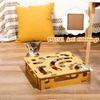 Cat Toy with Wooden Scratching Pad Interactive Cat Ball Track Puzzles Toy for Indoor