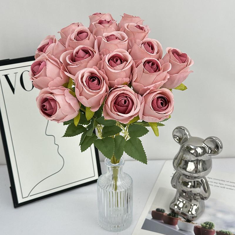 Elegant Flower Rose With Silk Texture For Wedding Photography Home Decor