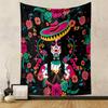 Day of the Dead Skeleton Art Decor Patterned Tapestry Home Decor, Suitable for Bedroom and Living Room, Gift