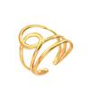 Chic Geometric Stainless Steel Open Ring for Women