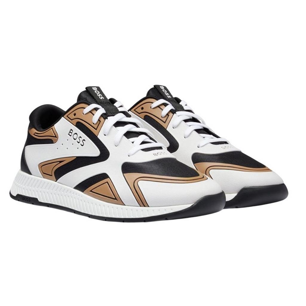 BOSS Men's Titanium Leather Running Trainers