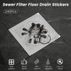50/240Pcs Hair Drain Stickers Self Adhesive Shower Drain Protector 10x10cm Sink Drain Strainer Hair Stopper Shower Drain Cover