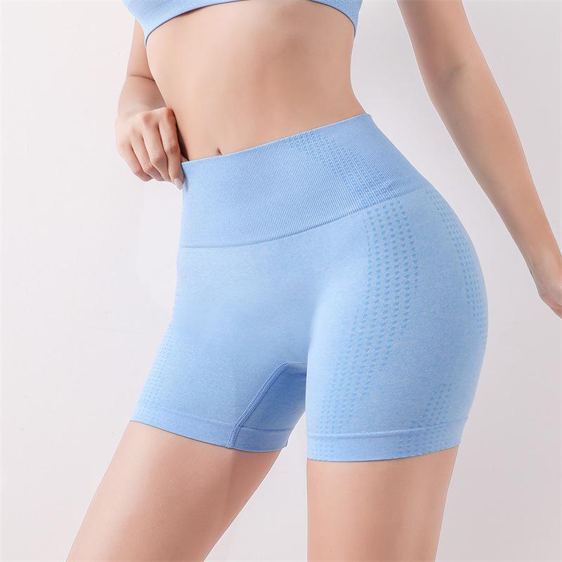 European-American Seamless High-Waist Yoga Shorts - Women's Peach Lift & Hip Tightening Fitness Shorts