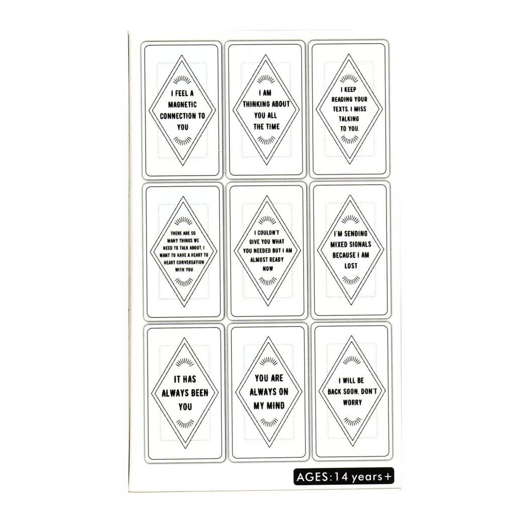 10.3*6cm Twin Flame Messages Oracle Cards Soulmate Deck for Psychic Love & Relationship Readings 54 Pcs Cards