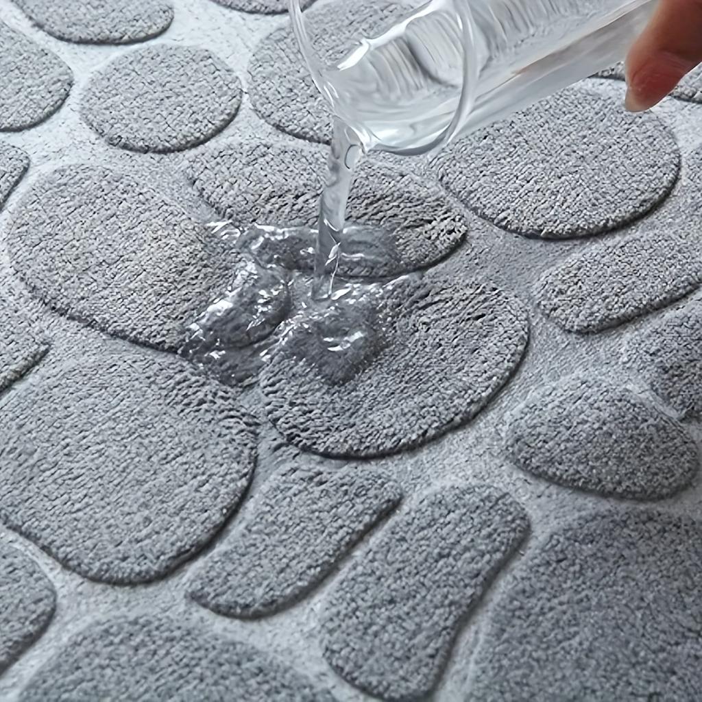 Curved Bathroom Mat Thickened Shower Room Absorbent Door Mat Toilet Bathroom Non-Slip Mat Dirt-Resistant Entrance Mat