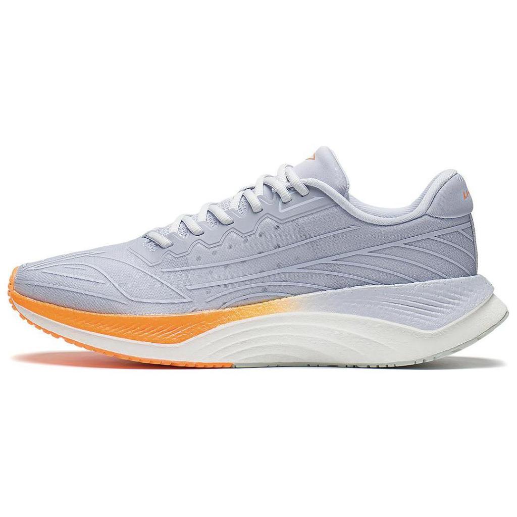 New LiNing YueYing 2.0 Anti Slip And Wear Resistant Breathable Low Top Running Shoes Men's Gray Orange ARHS031-2